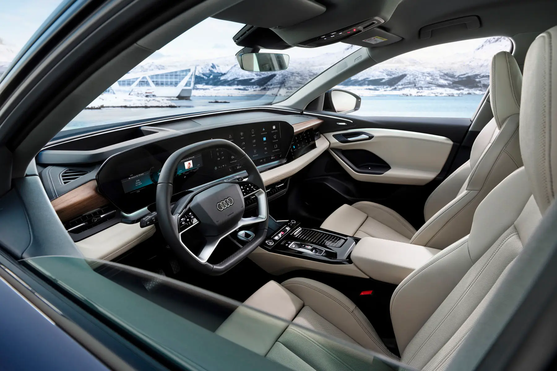 Audi Q6 e-tron Review 2024: interior front