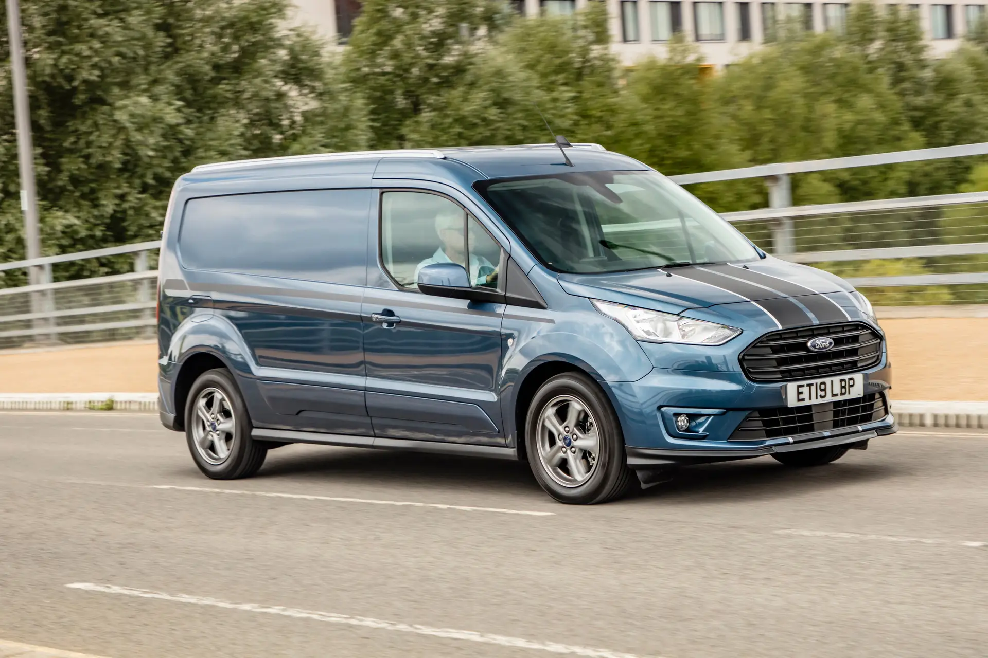 Ford Transit Connect (2013-2020) Review: exterior front three quarter photo of the Ford Transit Connect on the road