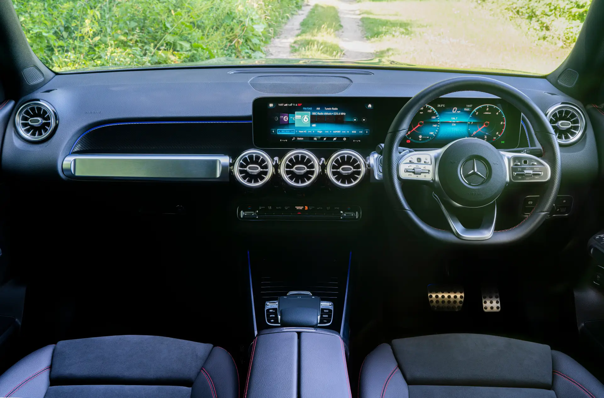 Mercedes GLB Review 2023: interior close up photo of the Mercedes-Benz GLB dashboard