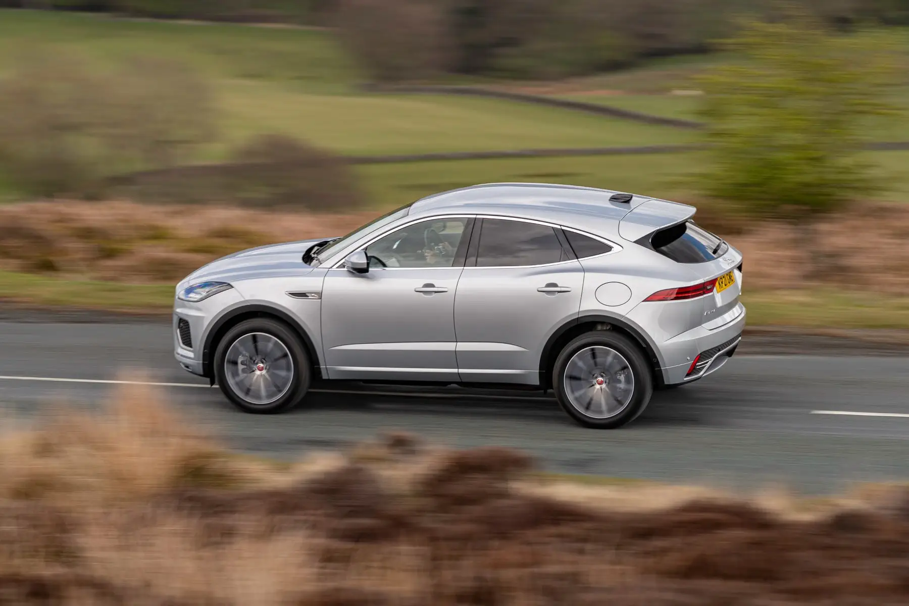 Jaguar E-Pace Review 2023: side driving