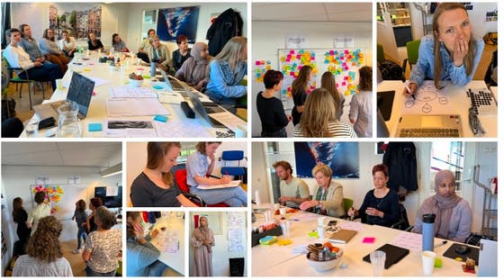 Foto’s van de van de workshops die zijn gehouden om input op te halen voor het communicatieconcept.  