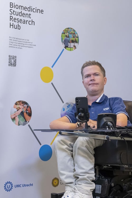 Stefan Bos, patiënt met spierziekte SMA