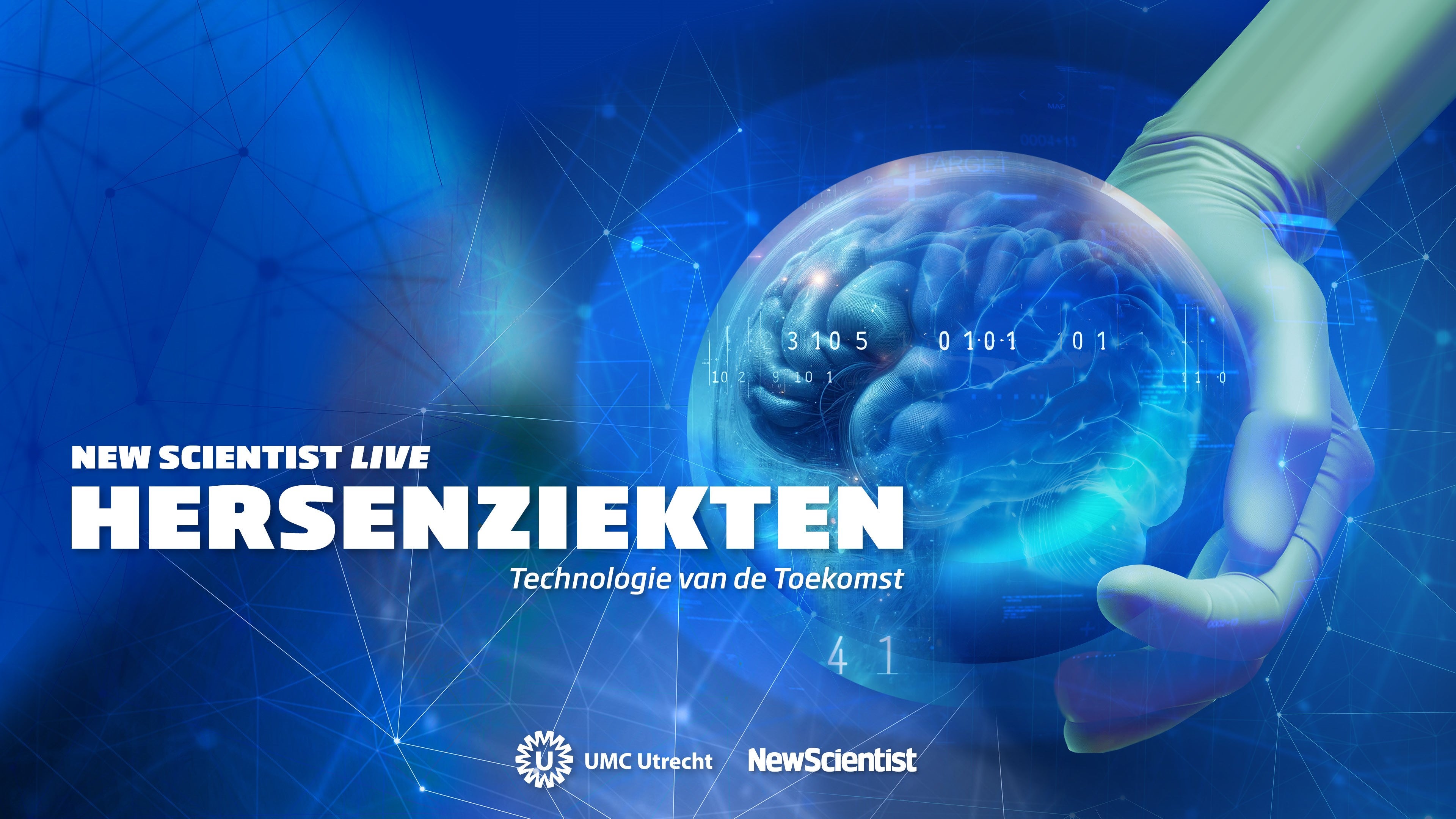 New Scientist Live Hersenziekten: technologie van de toekomst, georganiseerd door het UMC Utrecht en NewScientist vindt plaats op donderdag 13 juni in Utrecht.