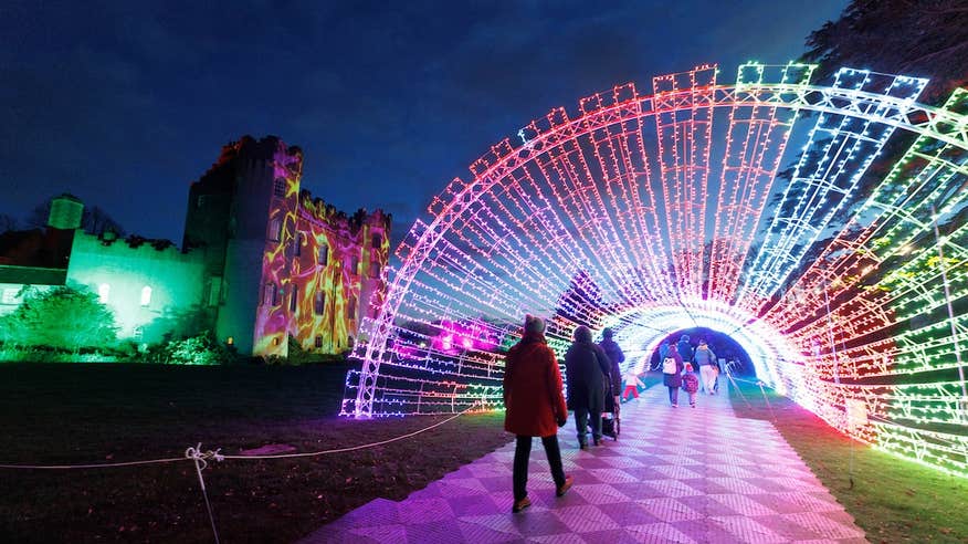 People at the 2025 Wonderlights in Malahide Castle and Gardens, Co Dublin
