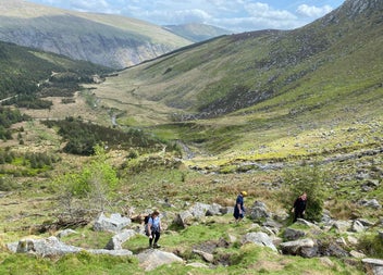 A group of walkers enjoying the views along The Wicklow Way