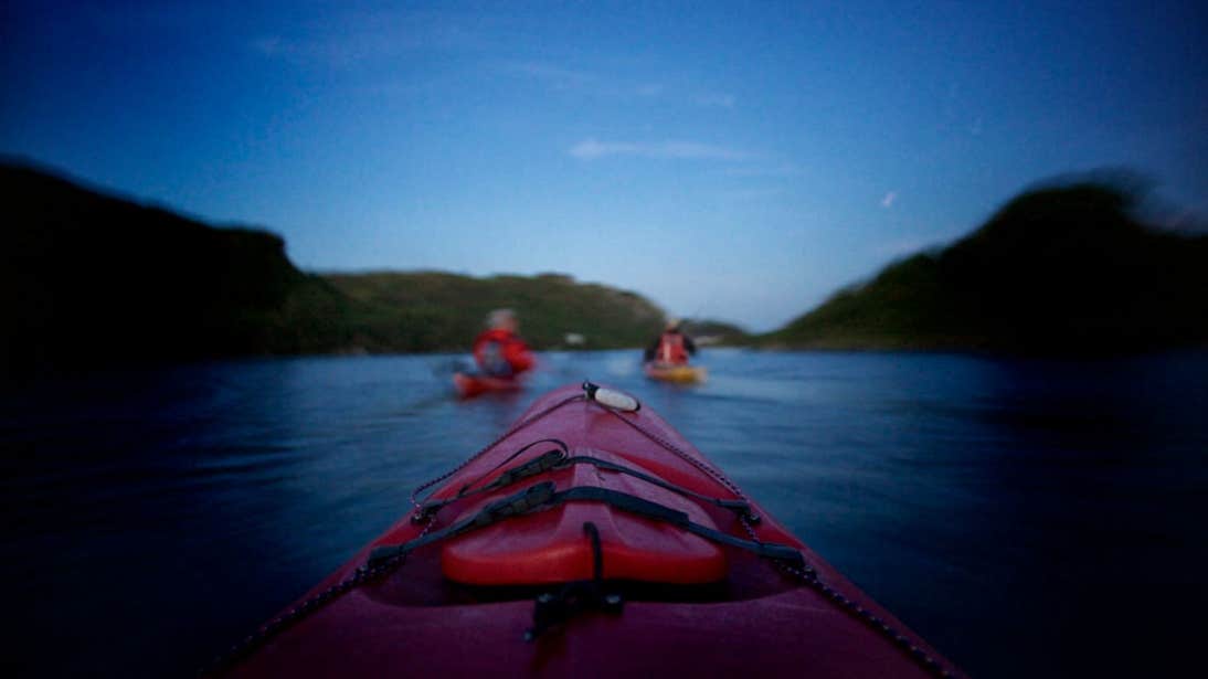 Kayaking at night on Lough Hyne in County Cork