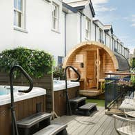 A view of the outdoor hot tub at The Victorian Treatment Rooms at Castle Leslie Estate