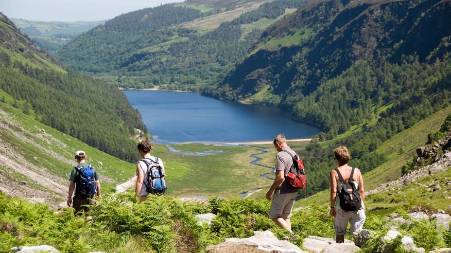 Image of hikers in Glendalough in County Wicklow