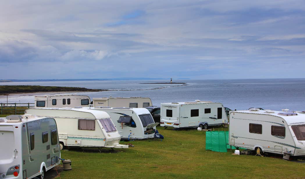 Mobile homes parked at Rosses Point Caravan Park in Sligo.