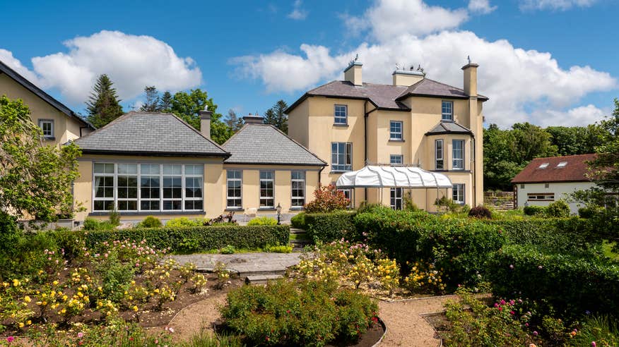 Exterior view of Screebe House in Connemara, County Galway