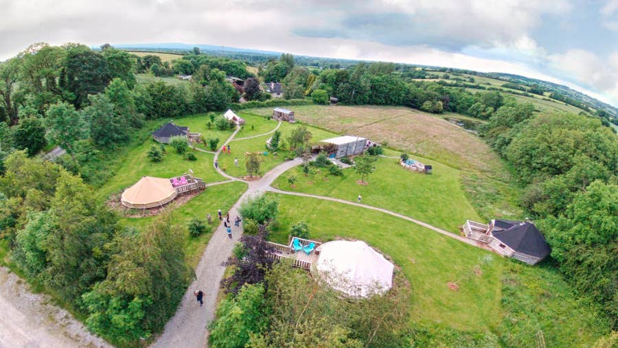 Drown image  of the camp site