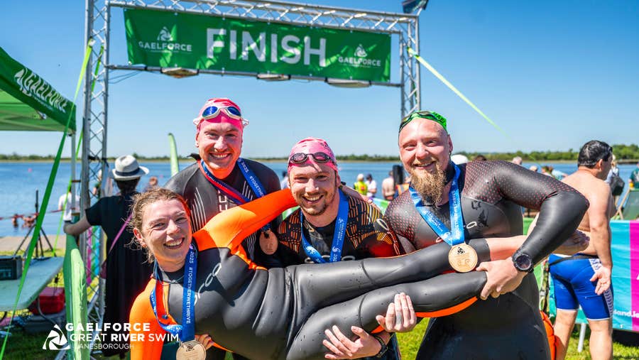 Enjoy your well derserved refreshments, competitor medal and finishers merchandise at the finish line. All included in the event price!