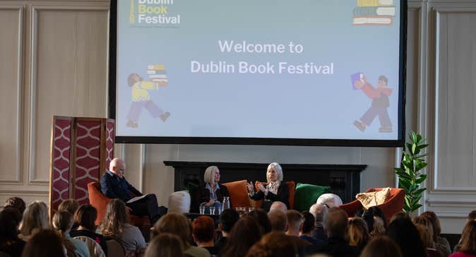 Image of authors Marie Cassidy, Gill Perdue and Andrew Hughes at Dublin Book Festival 2025