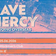 Poster in pale blue, pink and orange for Have Mercy