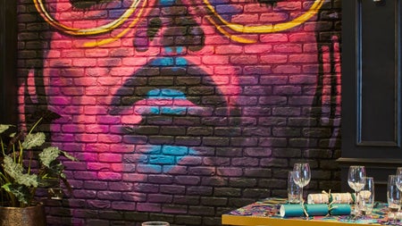 Restaurant with tables and chairs