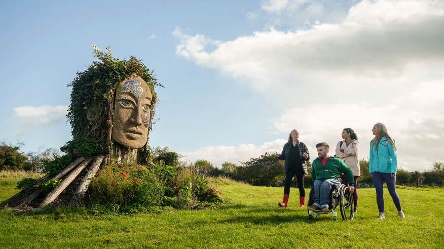 People visiting the Hill of Uisneach in Co Westmeath