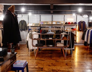 A menswear creative retail space at Indigo & Cloth