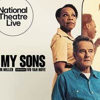Poster for Cinema: All My Sons by Arthur Miller - a man and woman reflected in a mirror