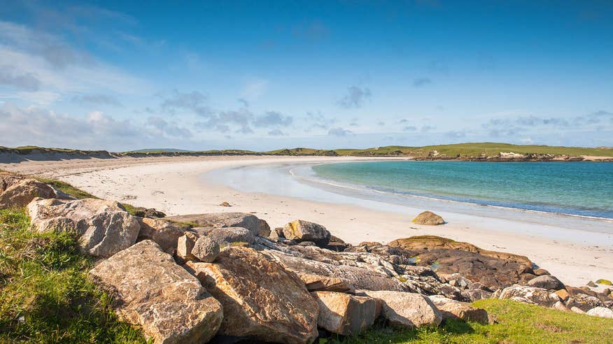 Escape to the quiet and calm of Dog's Bay Beach in Galway.