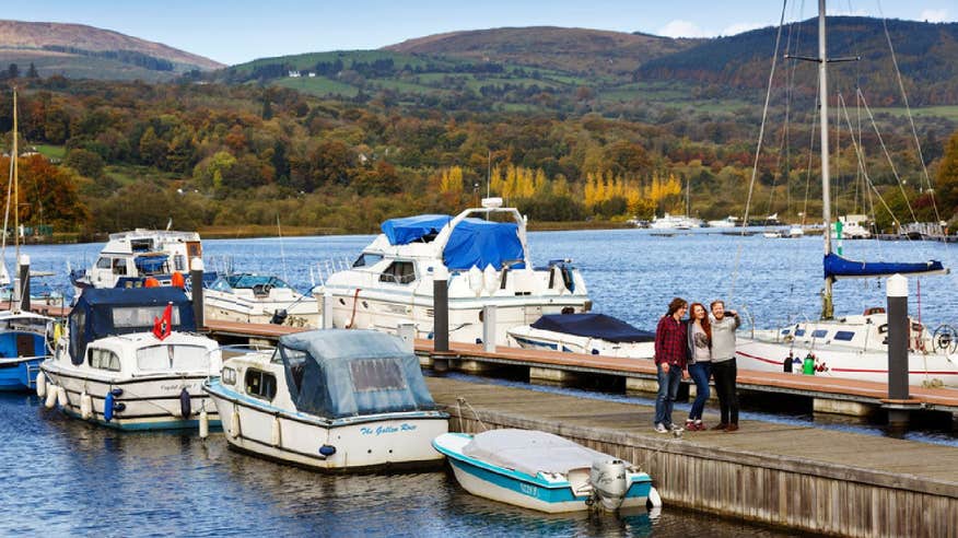 People getting ready to go on a Killaloe River Cruises in County Clare