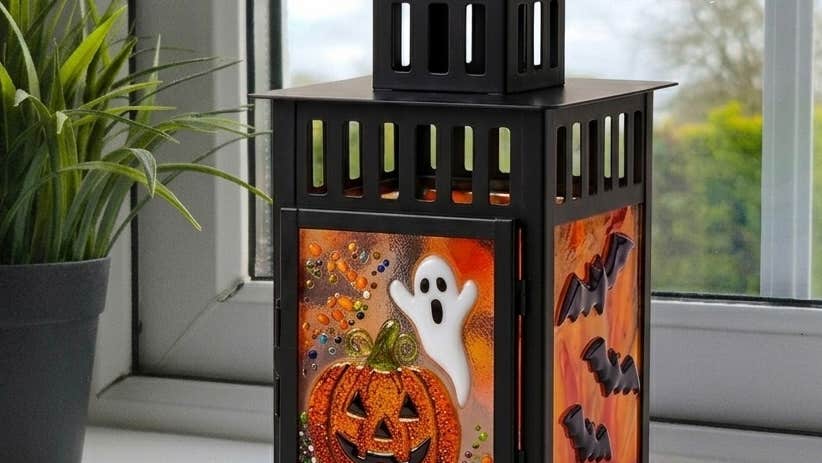 Halloween Fused Glass Lantern