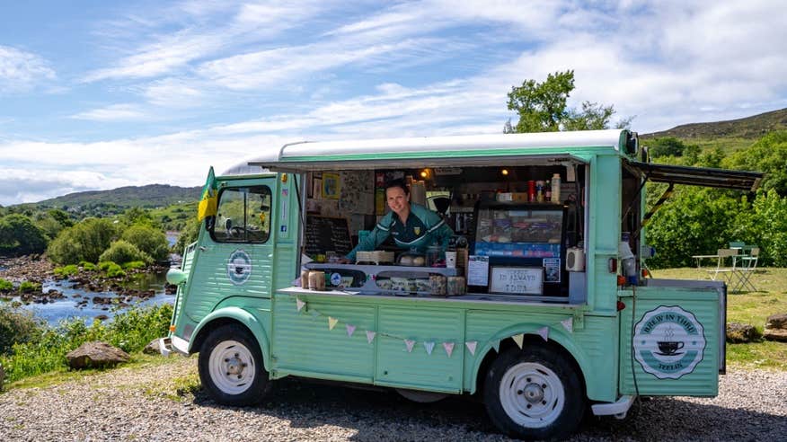Brew In Thru coffee truck in Sliabh Liag, Donegal