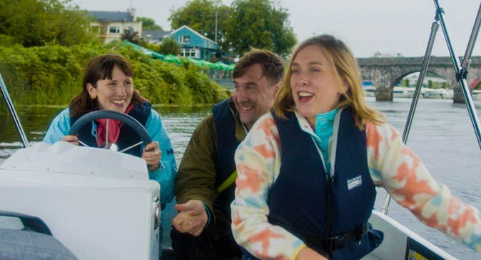 People cruising in Carrick-on-Shannon, Co Leitrim