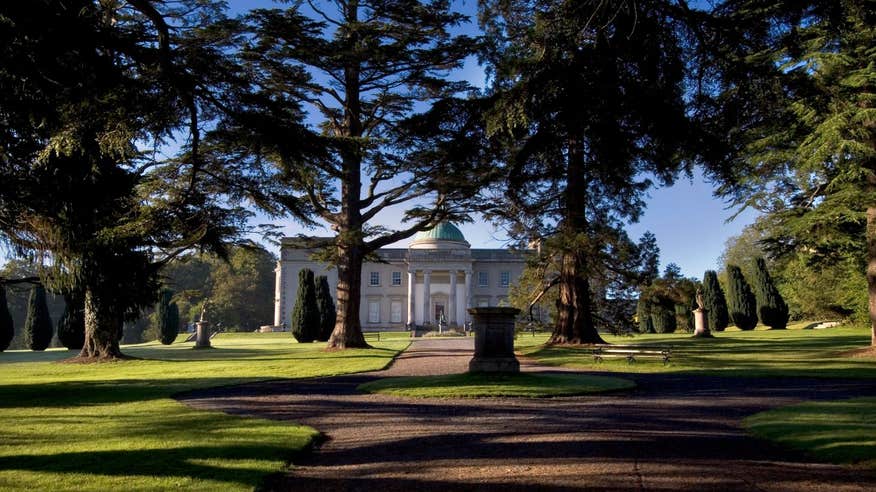 Blue skies and beautiful green parklands at Emo Court, Co. Laois