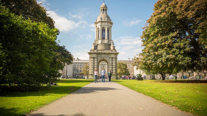 People on the Trinity Dublin campus in Dublin city