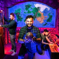 Incognito Escape Room view of the King's Quest room and the dragon egg