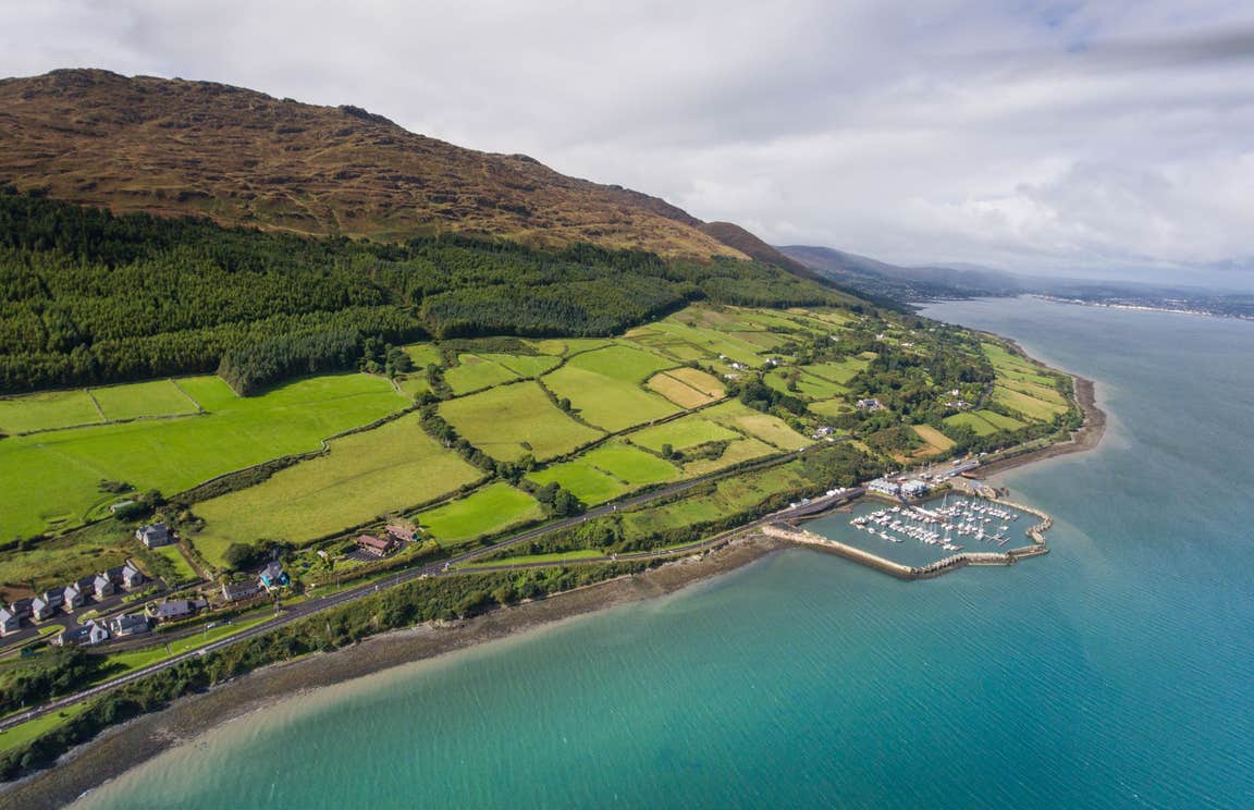 Clear waters and green hills of Carlingford in Louth