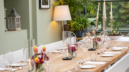 The long table at Howth Castle Cookery School