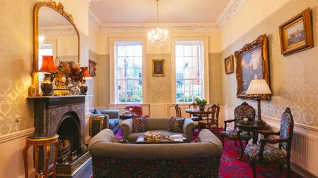 Seating area with couch