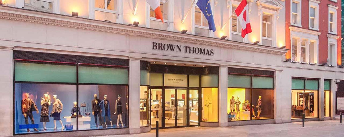 Front exterior of Brown Thomas Dublin