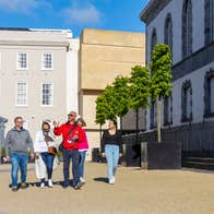 A group and guide on an Epic Walking Tour of the Viking Triangle