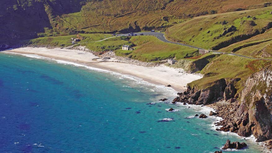 Stunning blue water at Keem Bay, Achill Island, Mayo