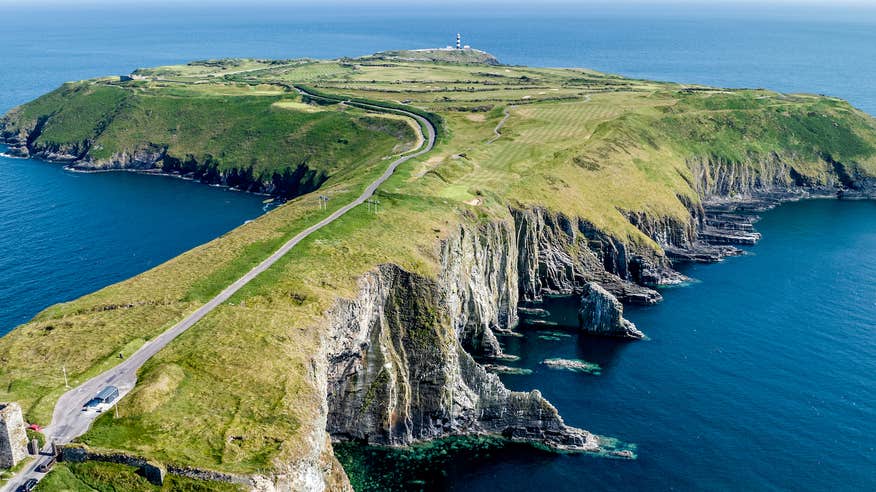 Aerial view of the Old Head of Kinsale in West Cork