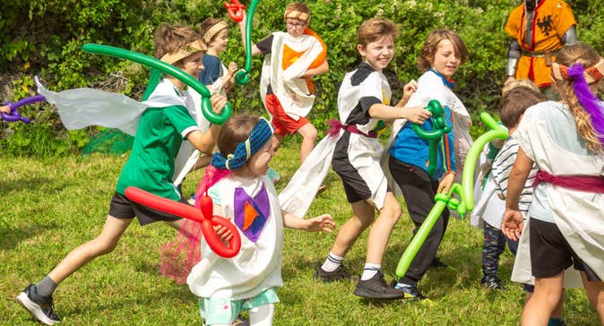 Join the fun and take part in a medieval battle