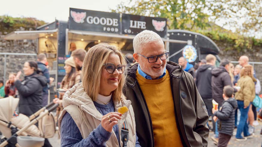 A couple at the Savour Kilkenny Food Festival in Kilkenny city