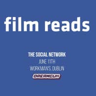 Dreamgun Film Reads: The Social Network - blue background with white text