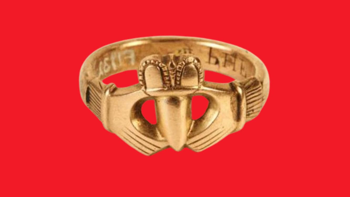 Gold 'Claddagh' ring. NMI Collections F1932.87