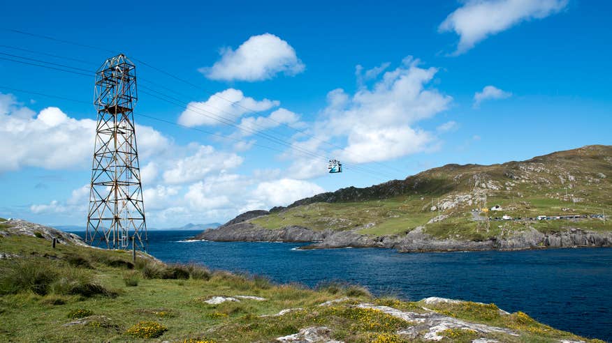 A cable car in operation on Dursey Island in County Cork.