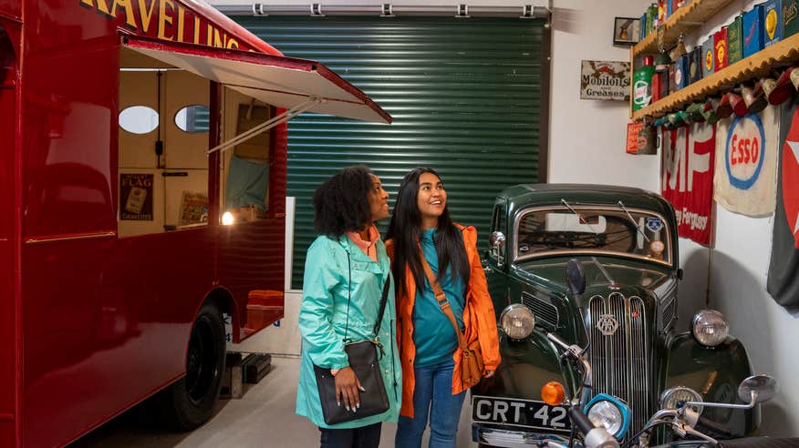 Two women at the Glenview Folk Museum in County Leitrim