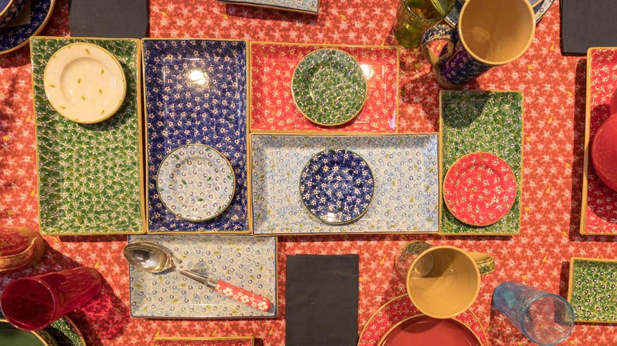 Pieces in the Nicholas Mosse Pottery Store in Bennettsbridge, Co Kilkenny