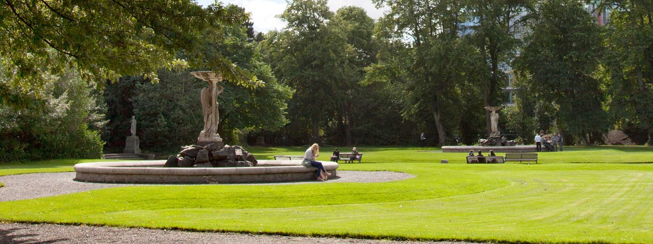 The fountains at the Iveagh Gardens, Dublin, County Dublin