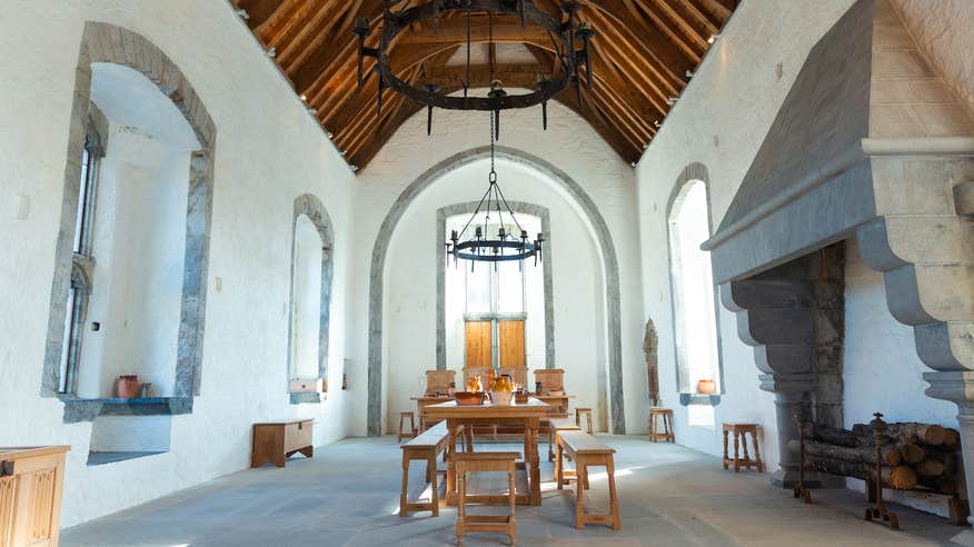 The old dining room in Desmond Castle in Adare, County Limerick.