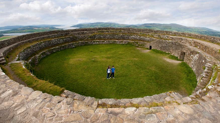 People at An Grianán of Aileach in Co Donegal