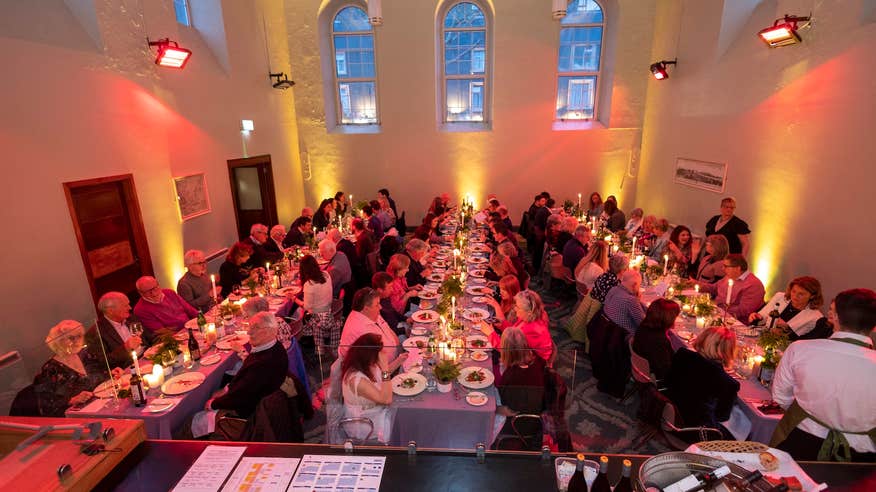 People eating at the 2023 Waterford Festival of Food in Co Waterford