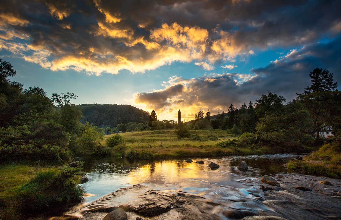 A sunset at Glendalough, County Wicklow