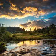 A sunset at Glendalough, County Wicklow